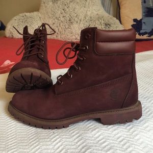 Size 9 Burgundy Timberland Workboots